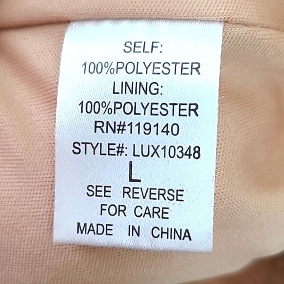 Favlux Furry Sherpa Vest, Large Collar, Tan/Peach Color, Size Large - Picture 8 of 9